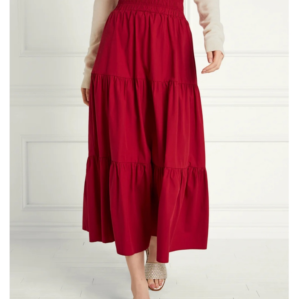 Hill House Victorian Red Florence Skirt NWT